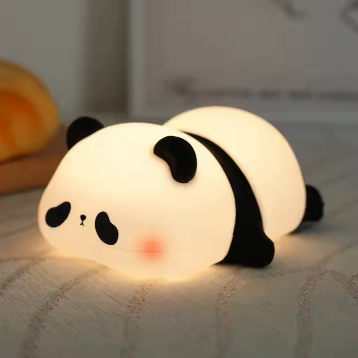 Bao 🥟 : Panda Veilleuse Panda mignon en silicone à lumière chaude tamisée recharge USB