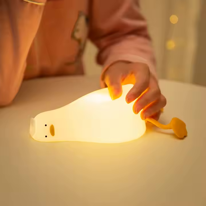 Canaille 🐤 : Canard Veilleuse en silicone à lumière chaude tamisée recharge USB