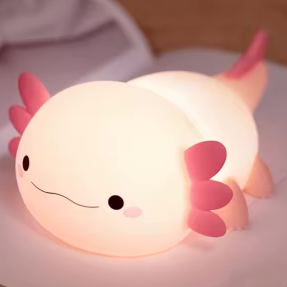 Bulle 🐟 : Axolotl Veilleuse en silicone à lumière chaude tamisée recharge USB