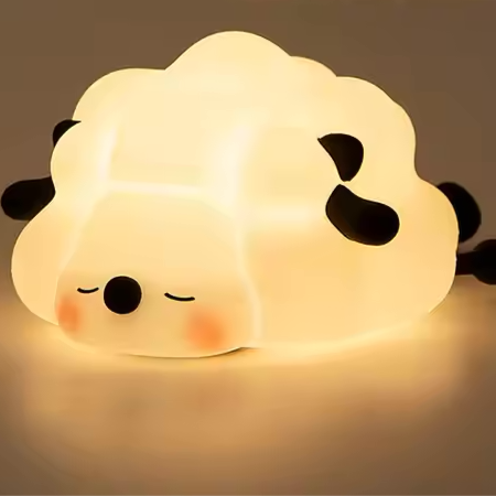 Câline 🐑 : Mouton Veilleuse en silicone à lumière chaude tamisée recharge USB