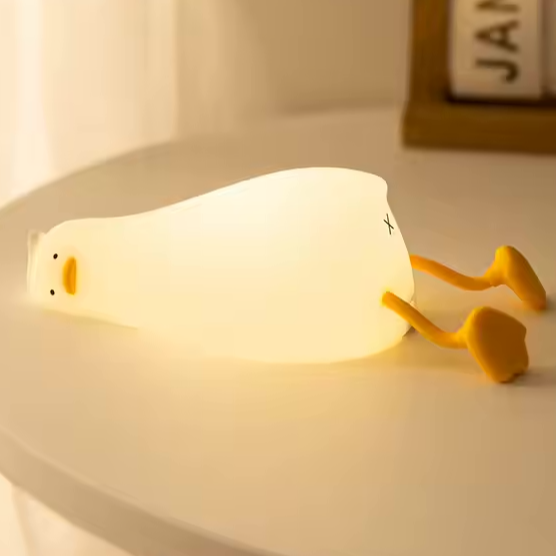 Canaille 🐤 : Canard Veilleuse en silicone à lumière chaude tamisée recharge USB