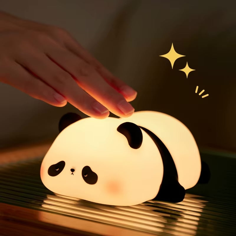 Bao 🥟 : Panda Veilleuse Panda mignon en silicone à lumière chaude tamisée recharge USB